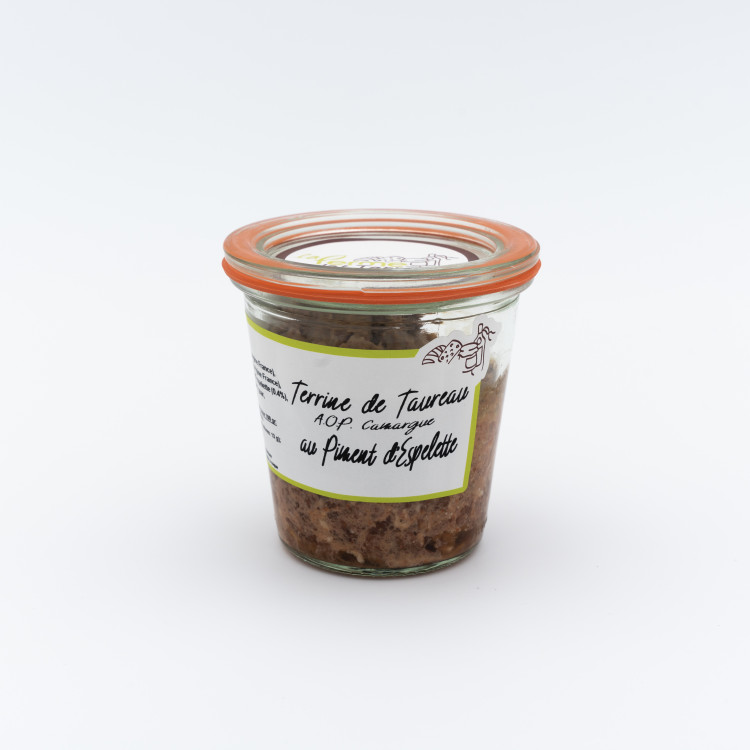 Terrines de Taureau au Piment d’Espelette (6x180g)